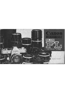 Canon FL Lenses manual. Camera Instructions.